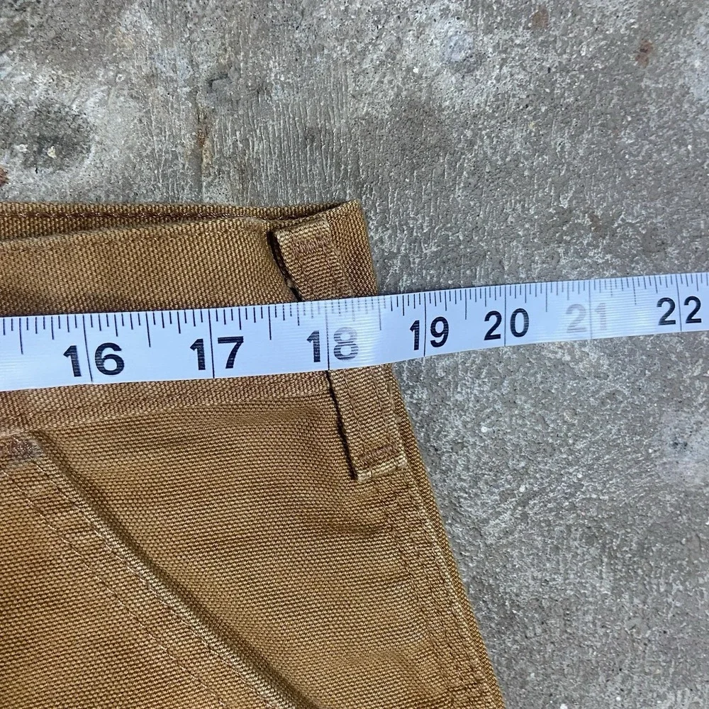 Carhartt Washed Duck Dungaree Size 36x30 Brown Utility Work Wear Pant B11 BRN